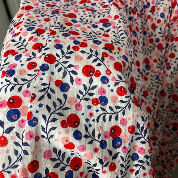 Draper James Floral Sundress XS Cotton Ruffle Strap Summer Dress - Picture 3 of 8